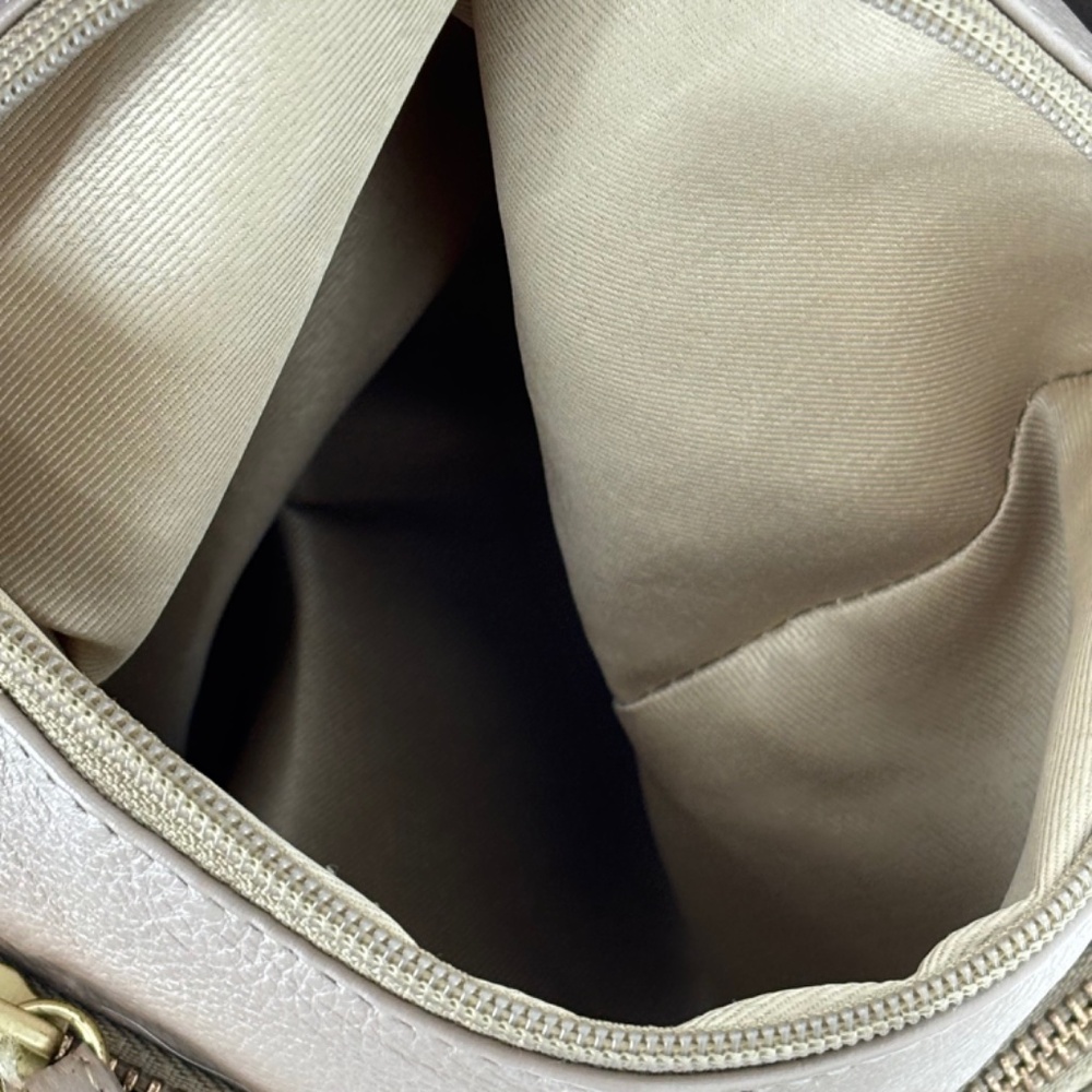 Great American Leatherworks Shoulder Crossbody Bag Taupe Leather Gold Hardware - Picture 5 of 13